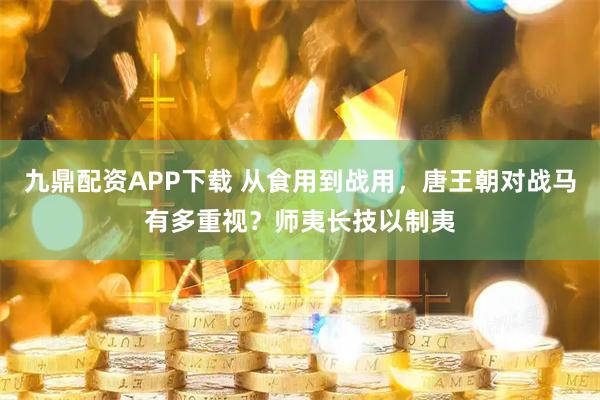 九鼎配资APP下载 从食用到战用，唐王朝对战马有多重视？师夷长技以制夷
